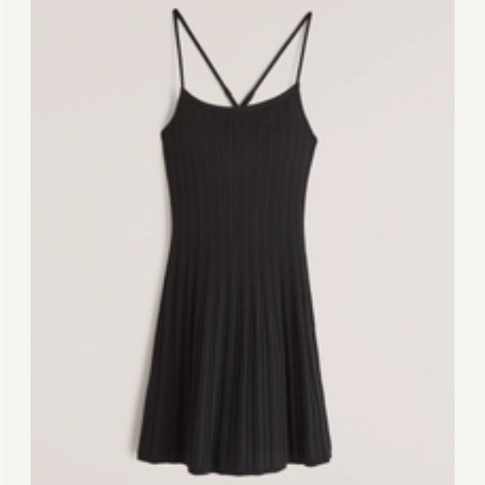 Abercrombie Crossback Ribbed Elevated Knit Mini Dress
